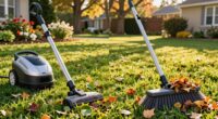 comparing lawn cleaning tools