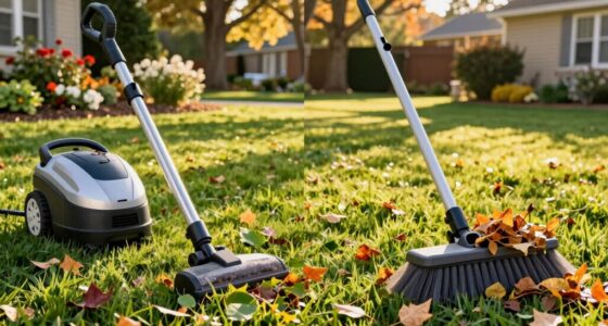 comparing lawn cleaning tools