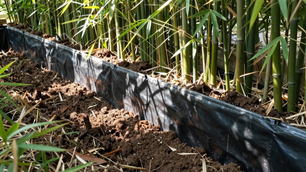 deep bamboo root barrier installation
