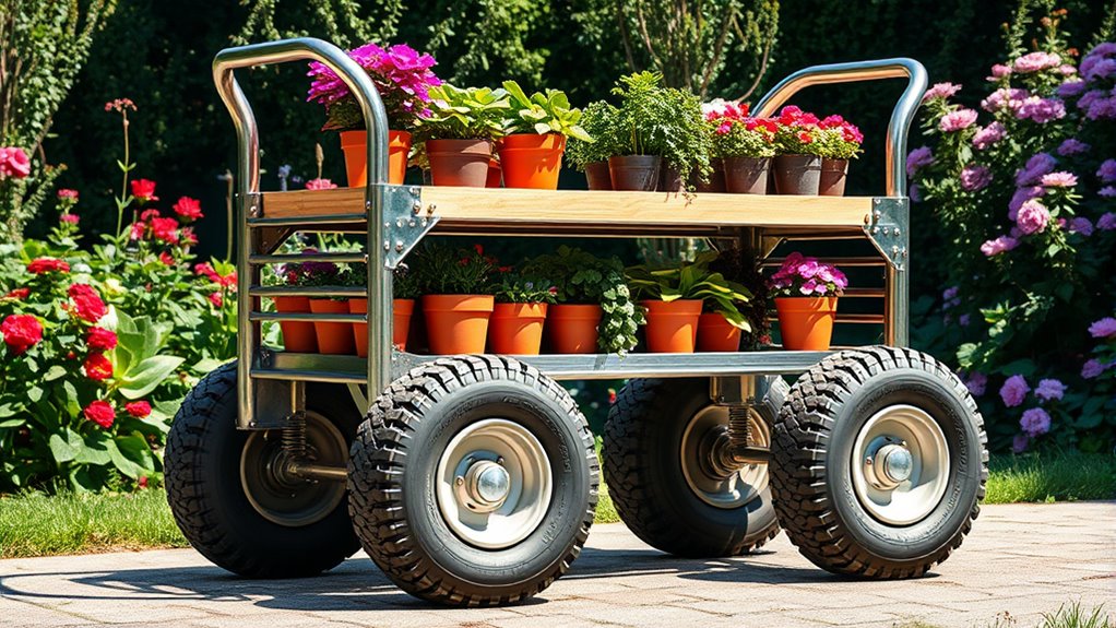 durable mobile plant cart
