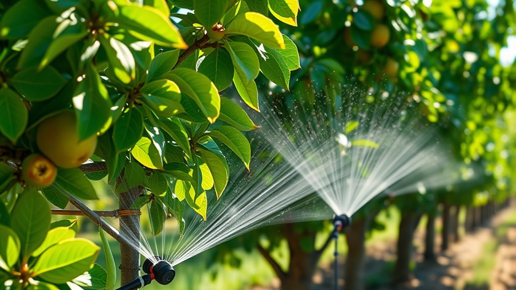 effective orchard irrigation setup