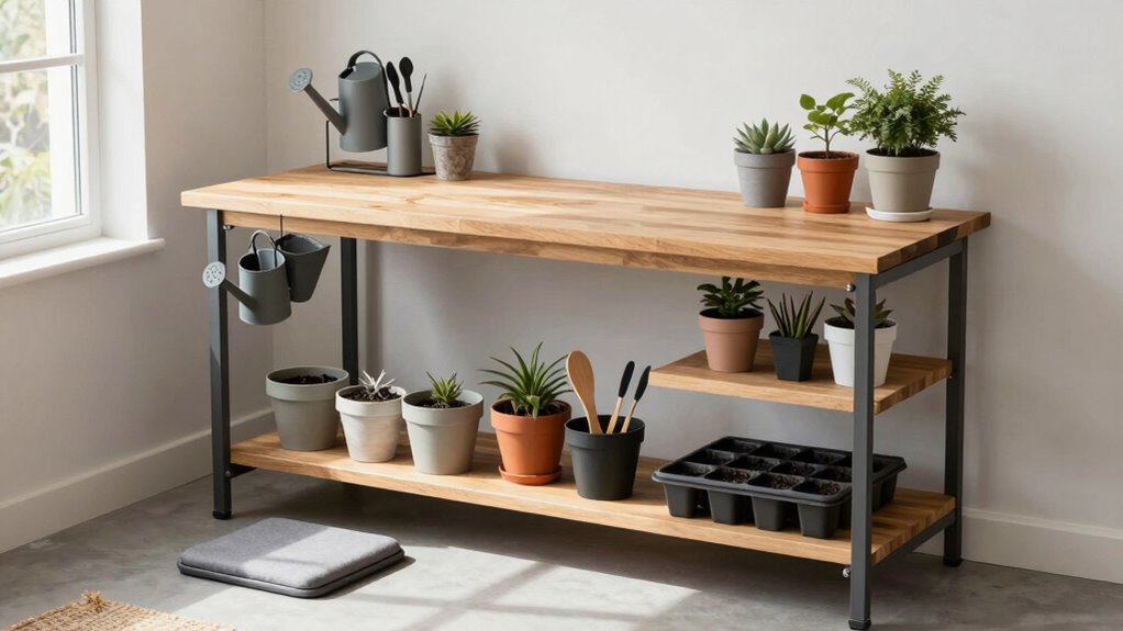 ergonomic adjustable gardening workspace