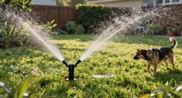 incorrectly aimed sprinkler fails