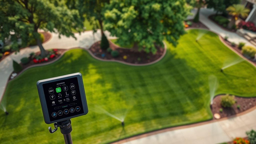 large yard sprinkler features