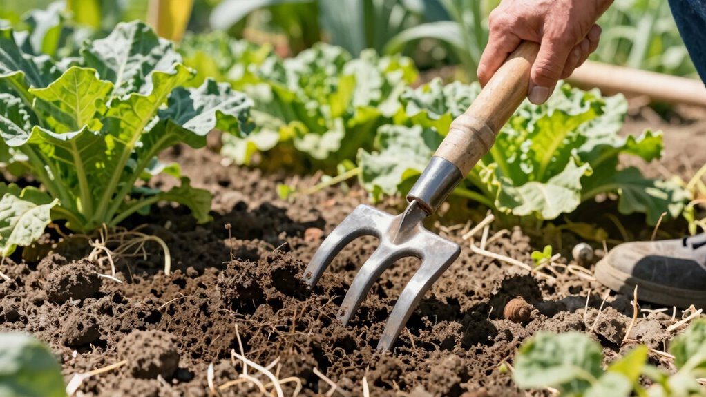 loosen soil without flipping