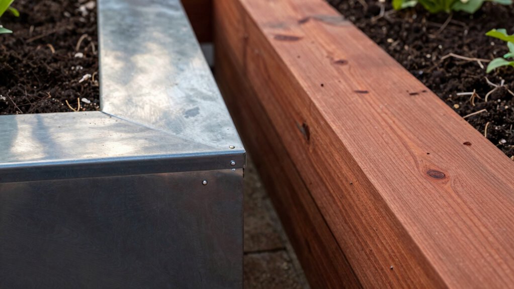 metal heats soil faster