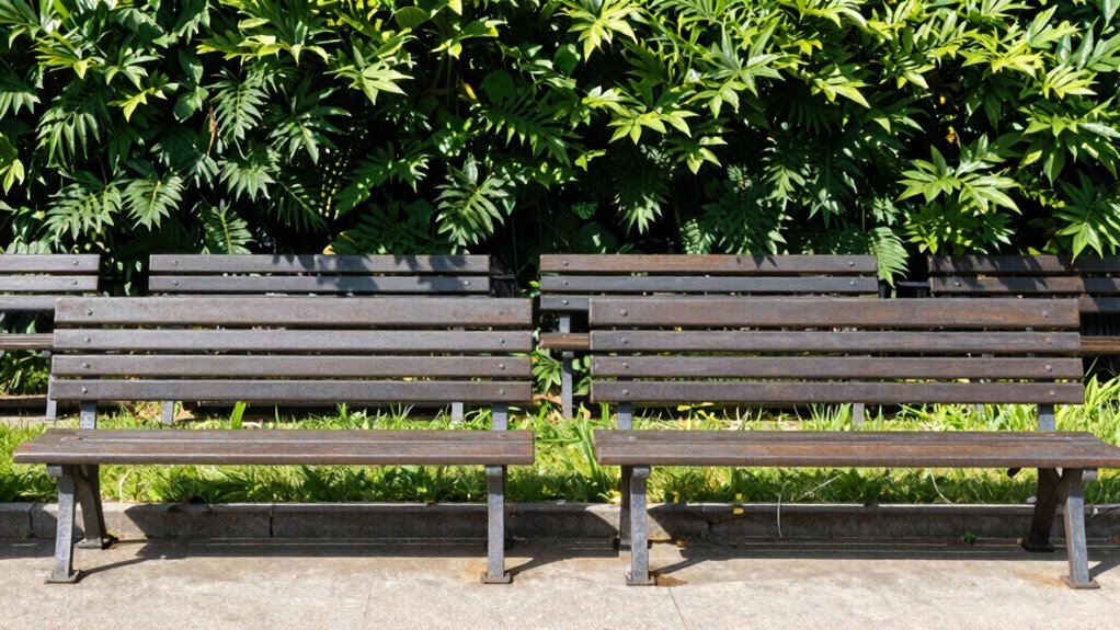 optimized bench spacing layout