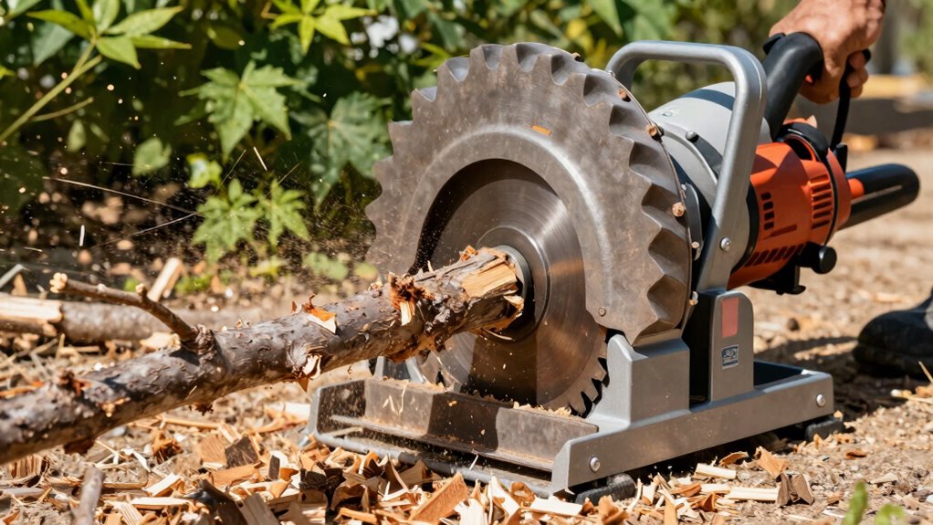 powerful gas wood chipper