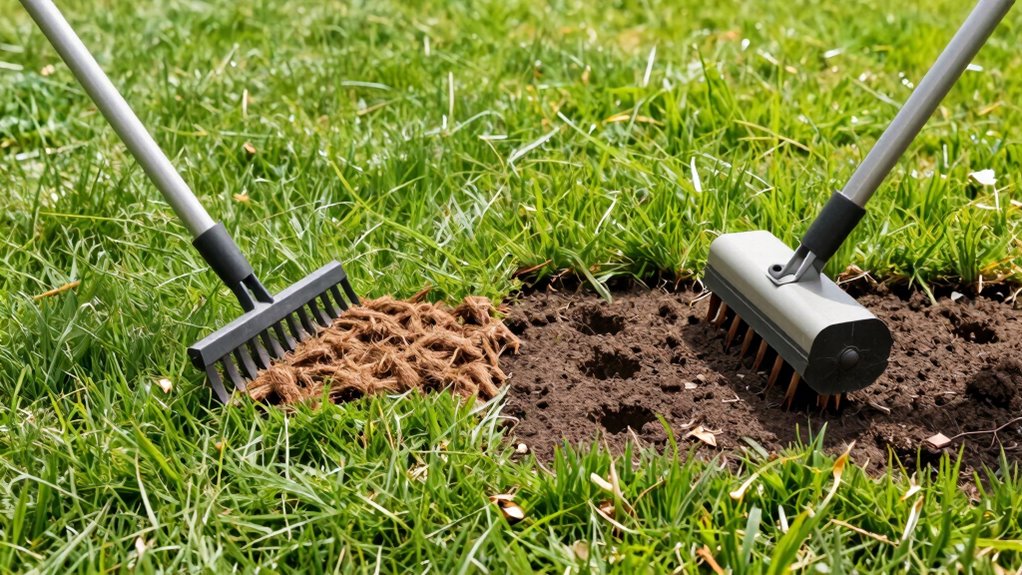 proper lawn dethatching and aeration