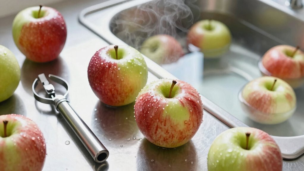 sanitize apples tools surfaces