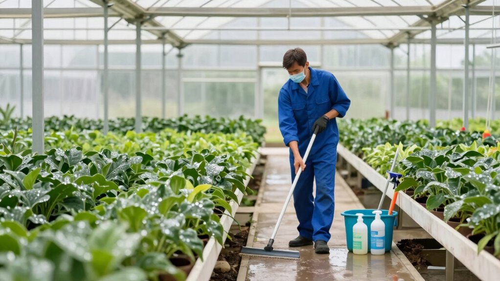 seasonal greenhouse cleaning routine