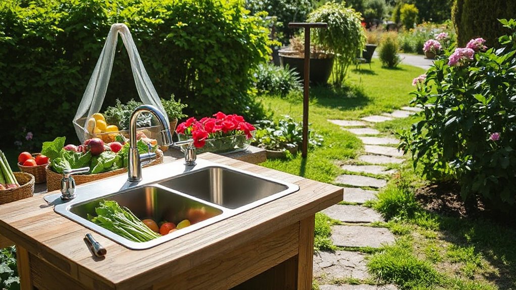 top garden outdoor sink stations
