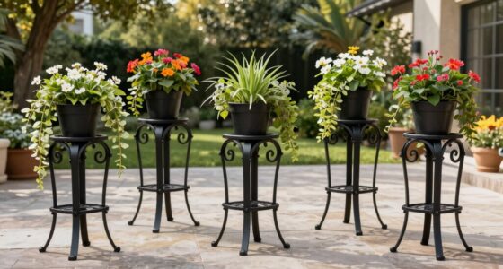 top heavy duty metal plant stands