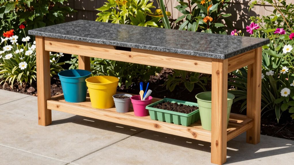 top heavy duty outdoor potting benches