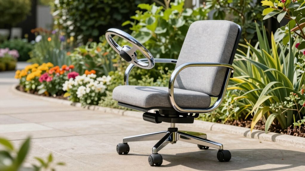 top rolling garden seat