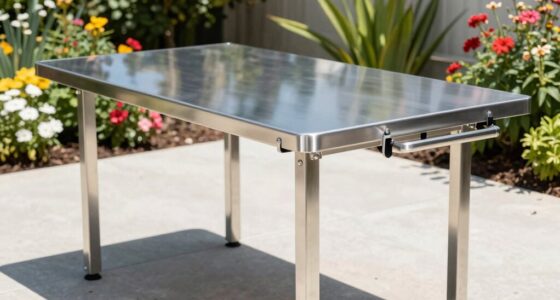 top stainless steel garden tables