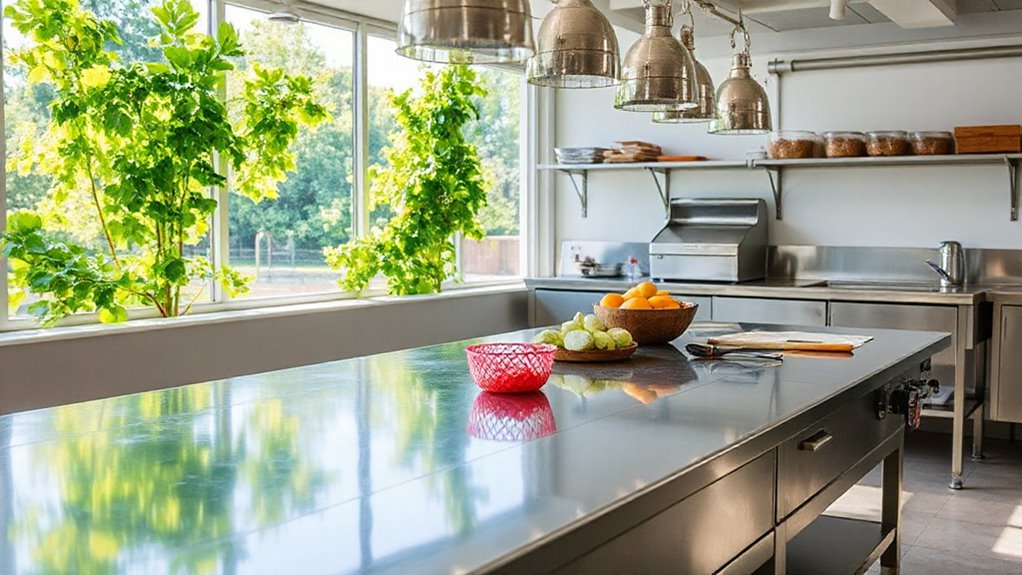 top stainless steel prep tables