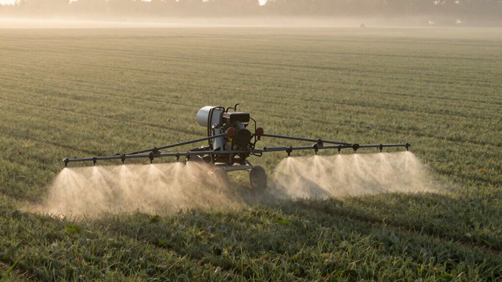 use mist blowers for large scale coverage