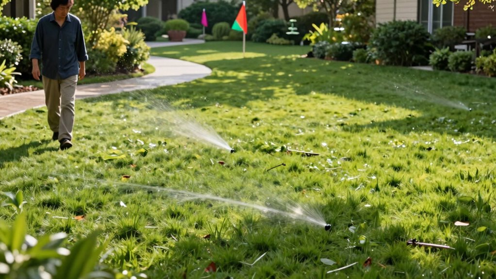 walk yard spot leaks