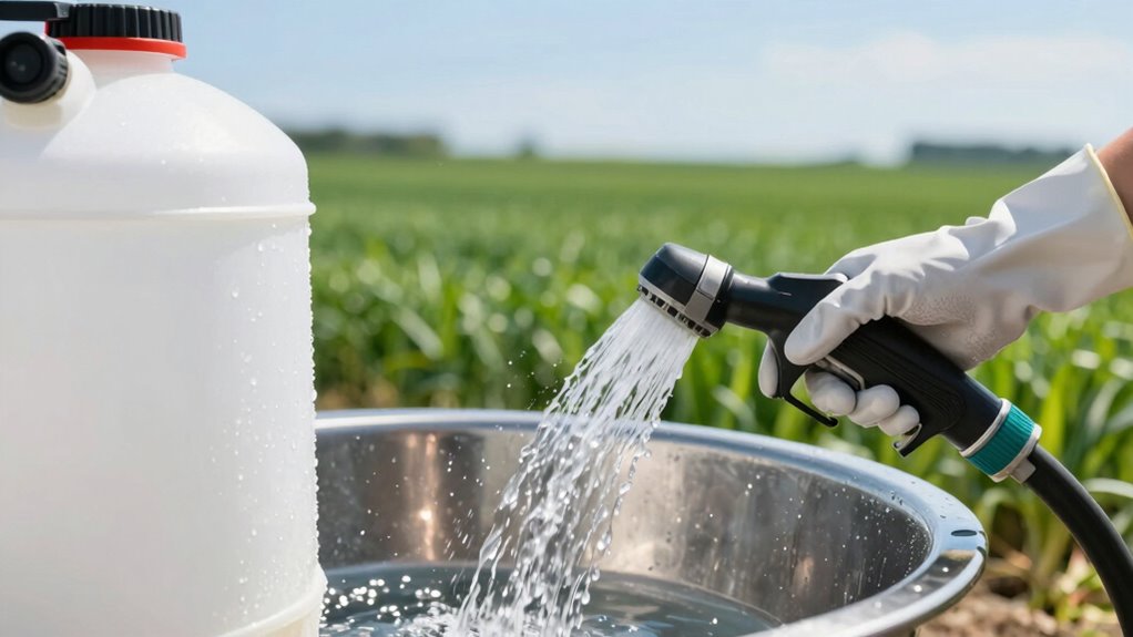 clean sprayer thoroughly afterward