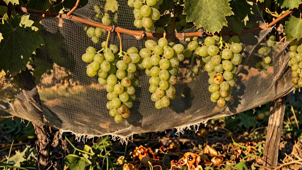 delayed netting results in fruit loss