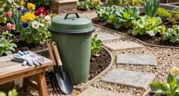 efficient compost and tool placement