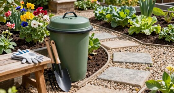 efficient compost and tool placement