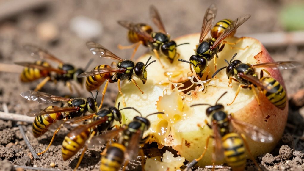 fallen fruit attracts wasps
