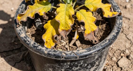 heat causes container plants