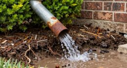 improper downspout placement causes flooding