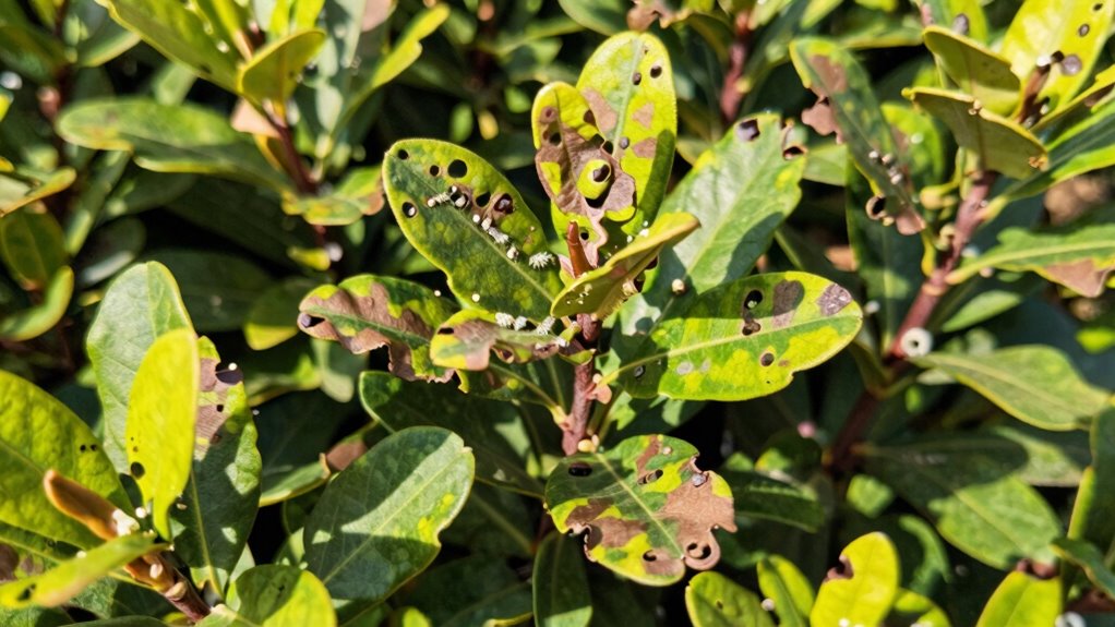 insect damaging shrub branches
