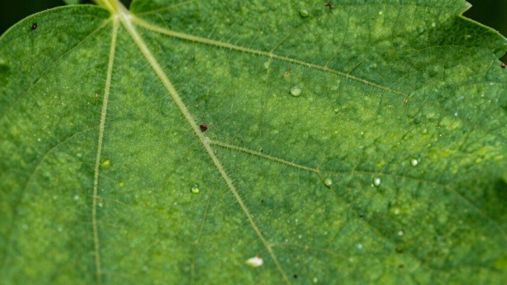inspect leaves for pests
