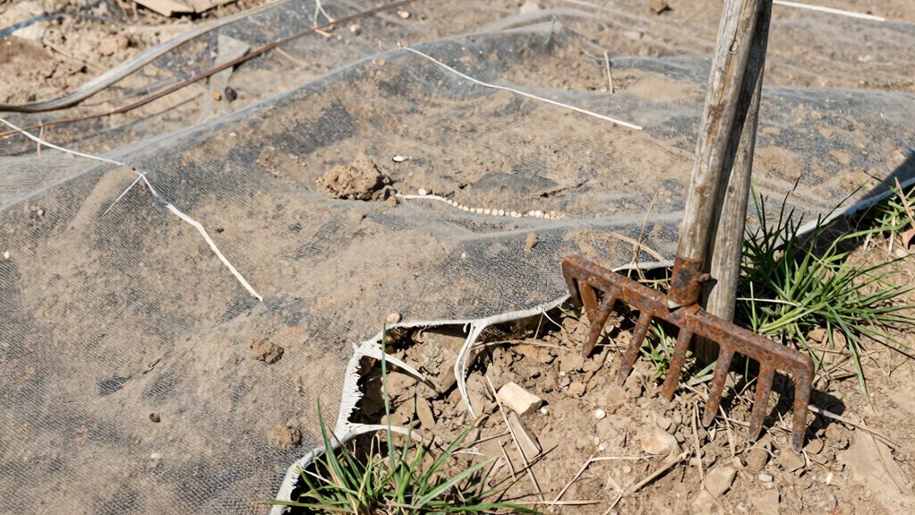 landscape fabric failure causes soil erosion