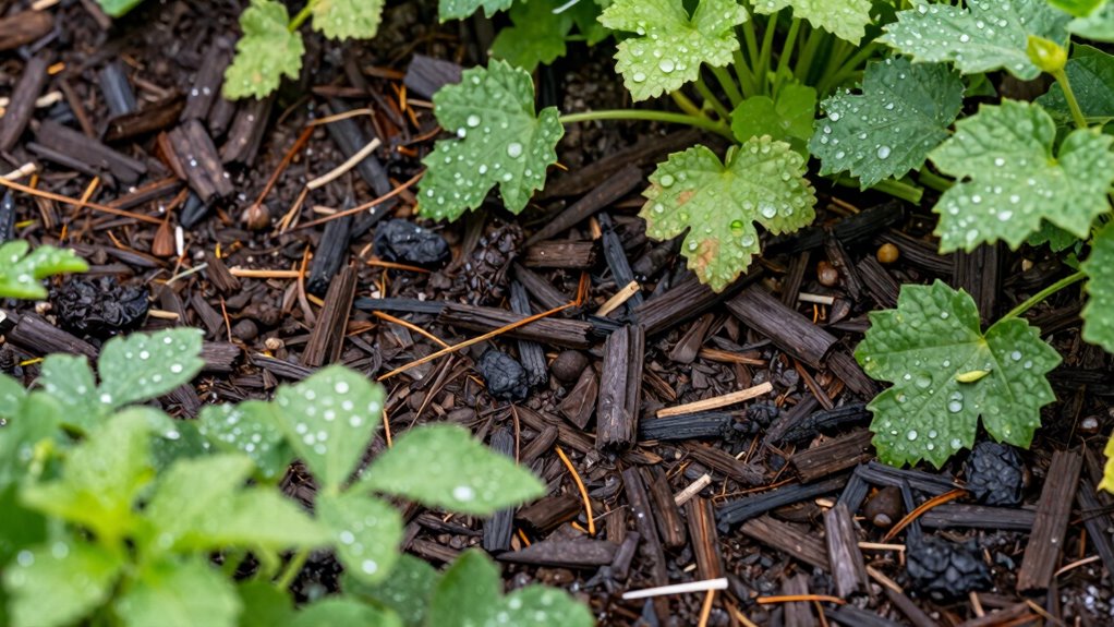 mulch reduces moisture pests