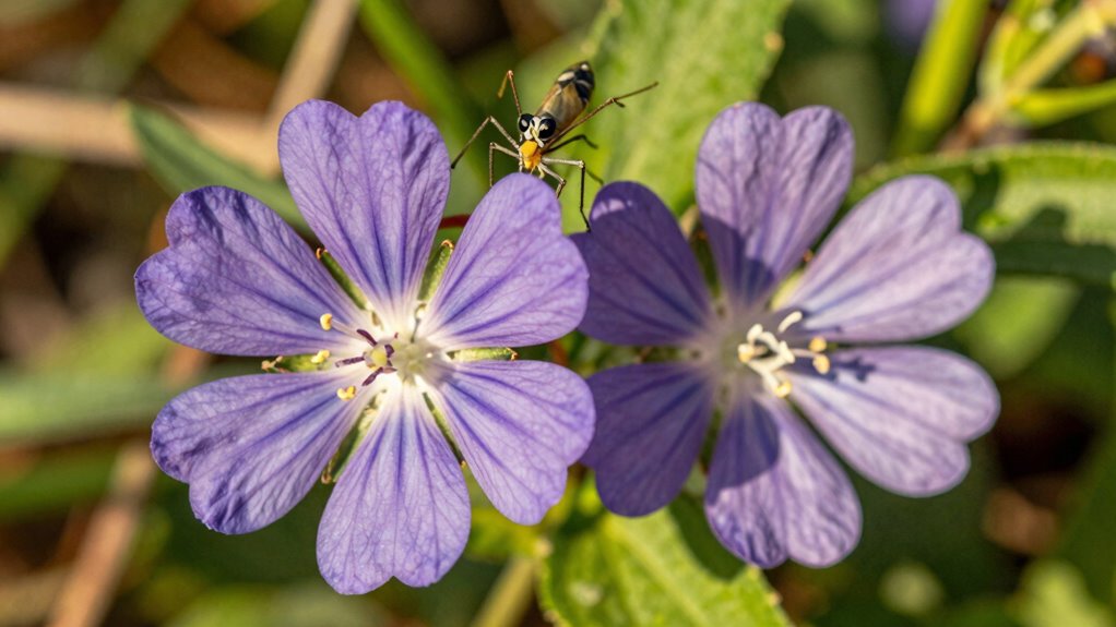 native blooms attract predators