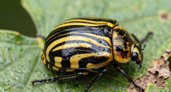 pre wilt cucumber beetle pattern