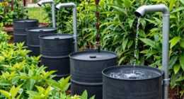 rainwater collection garden design