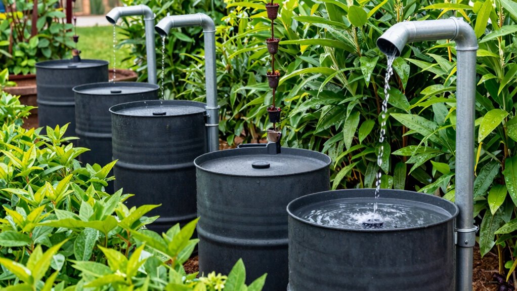 rainwater collection garden design
