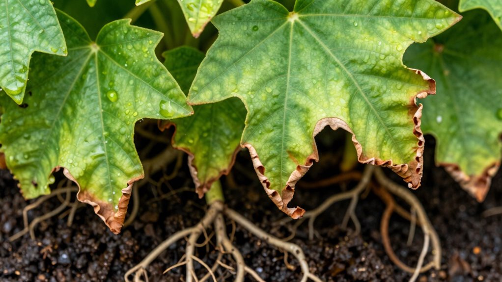 root issues cause leaf curling