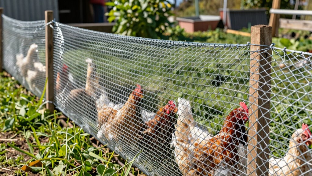 secure portable poultry fencing