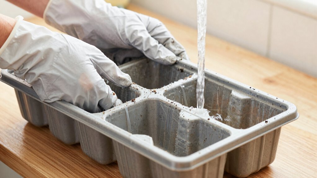 seed tray cleaning and sterilization