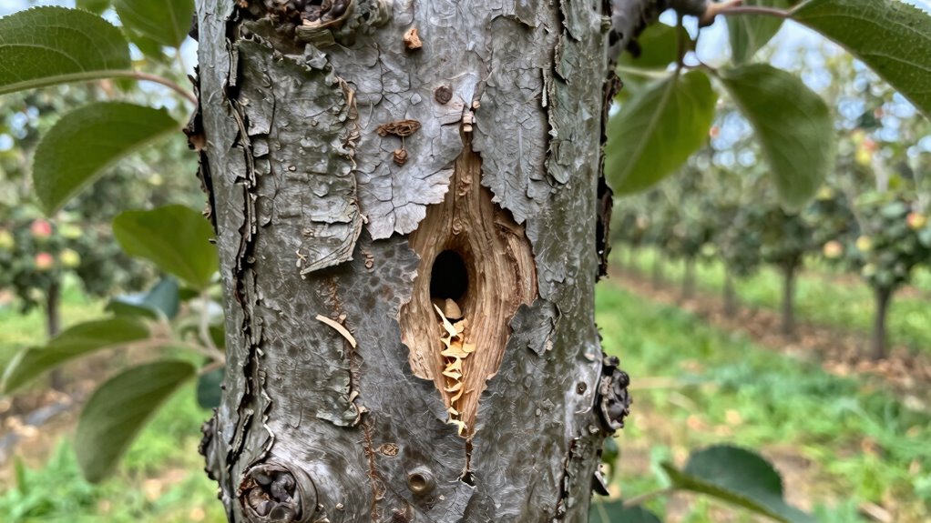 small hole orchard warning