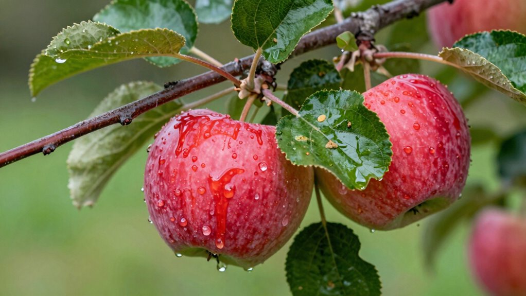 sticky residue indicates pests