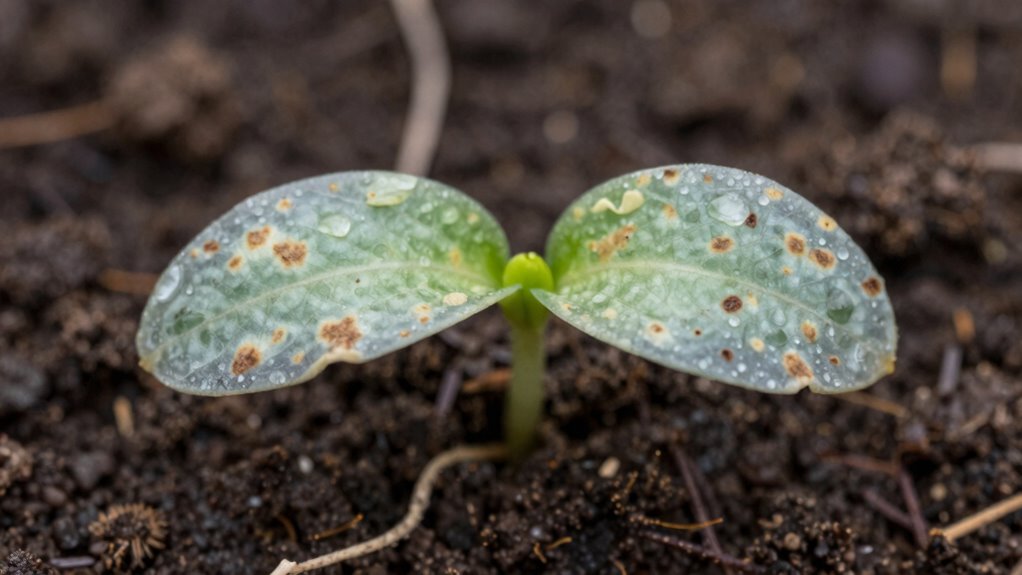 unusual seedling damping off