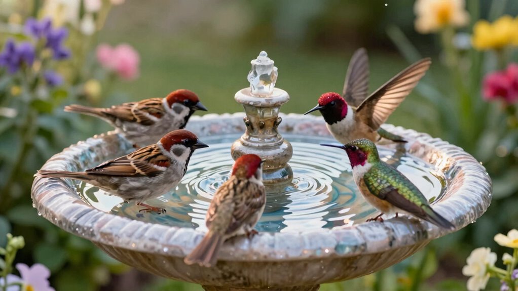 water sources attract diverse wildlife