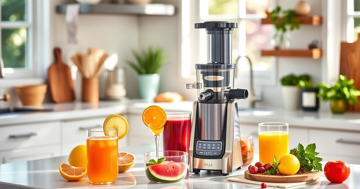 Fresh Summer Detox with Ninja NeverClog Cold Press Juicer