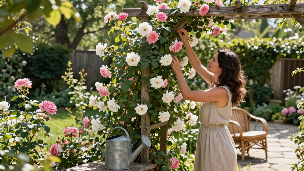 Joanna Gaines Proves Climbing Roses Are the Secret to a More Romantic Backyard