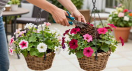 6 Simple Ways To Give Hanging Baskets A Refresh In August – And Keep Containers Looking Lush All Fall