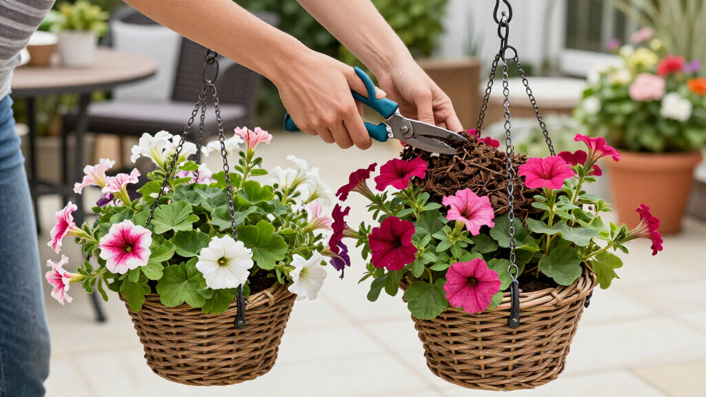 6 Simple Ways To Give Hanging Baskets A Refresh In August – And Keep Containers Looking Lush All Fall